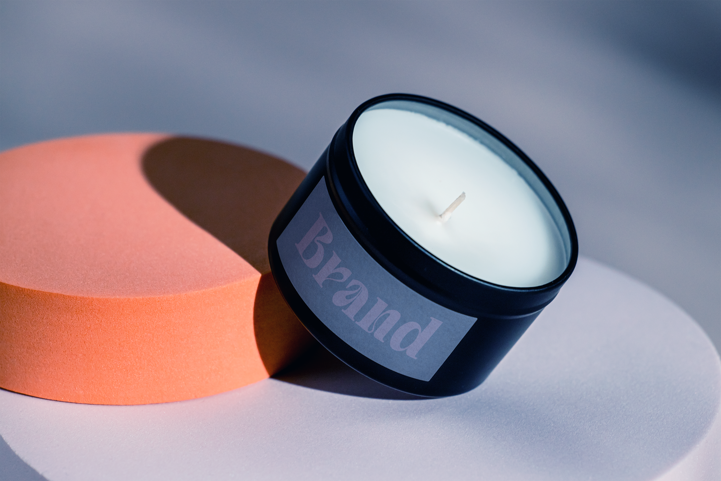 Black Tin Candle Mockup