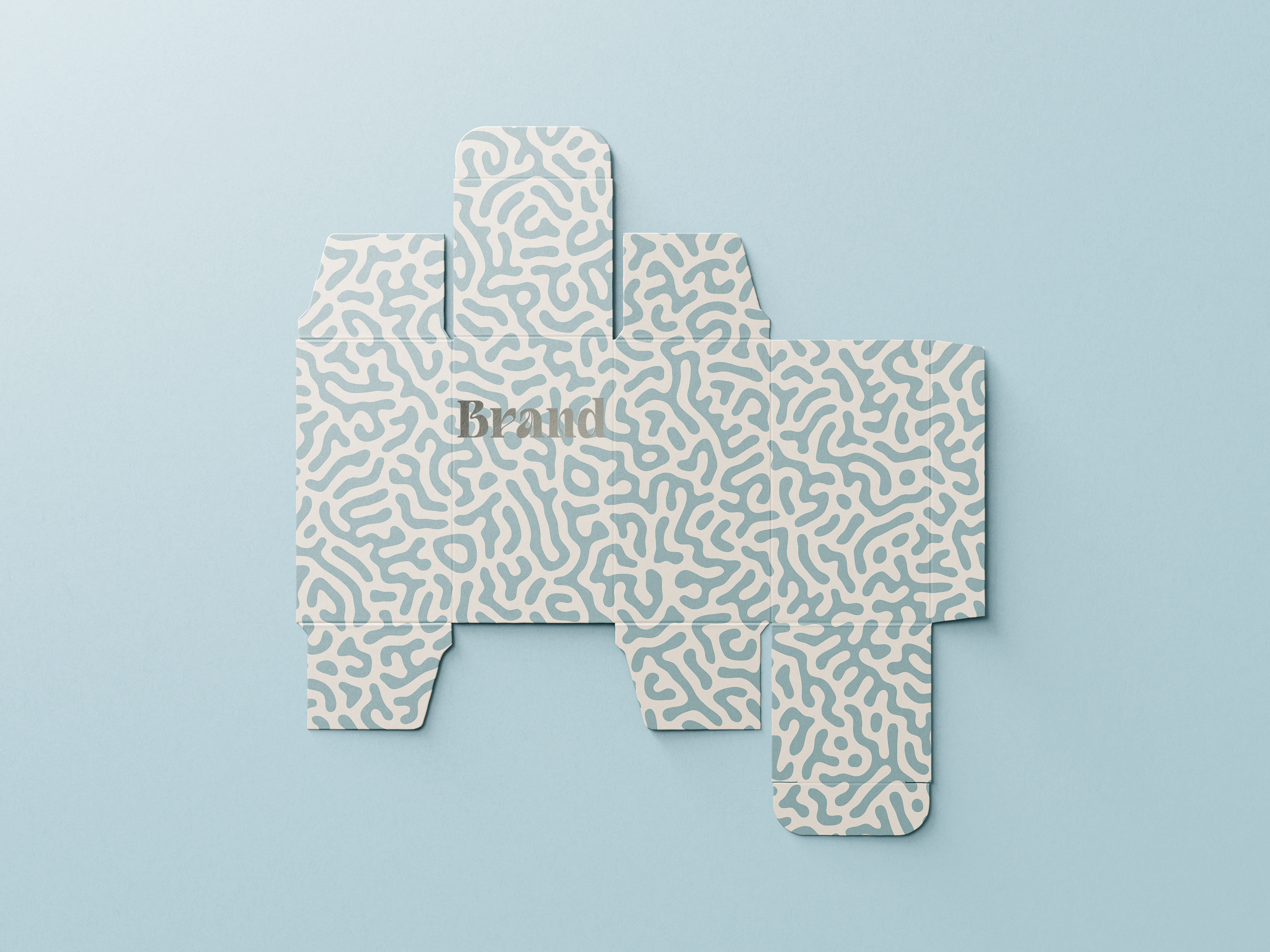 Free Unfolded Box Mockup 2